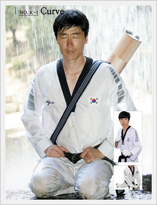 Taekwondo Uniform (No.K-1 Curve) Made in Korea